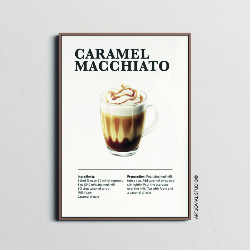 Affiche Caramel Macchiato - L’Art du Café