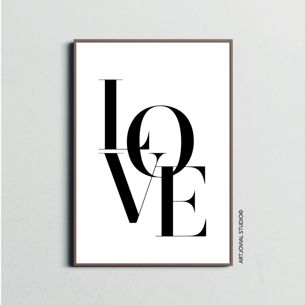 Love BW Personal Affiche