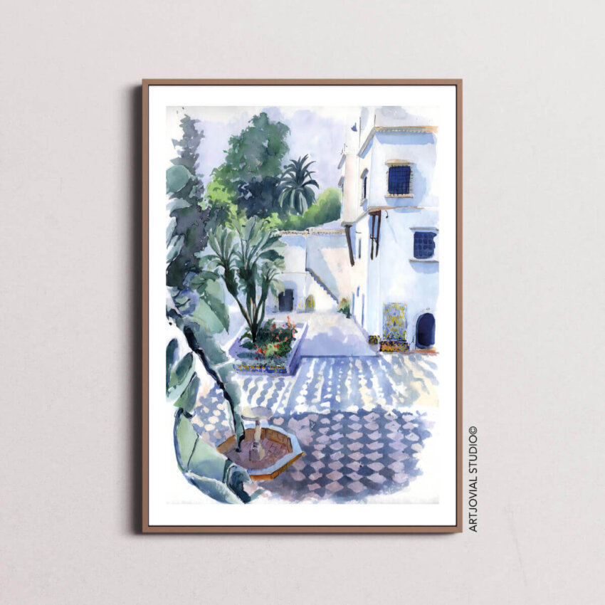 Collection Souvenirs d'Algérie #21 - Palais du Bardo, patio