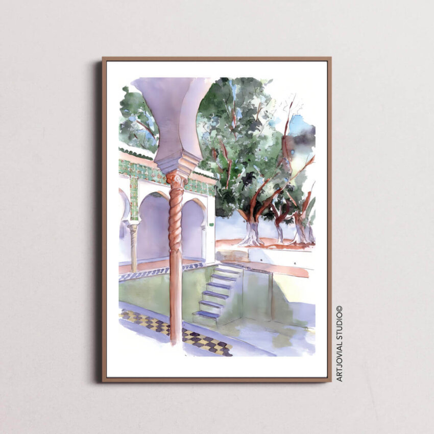 Collection Souvenirs d'Algérie #29 - Dar Abdeltif piscine