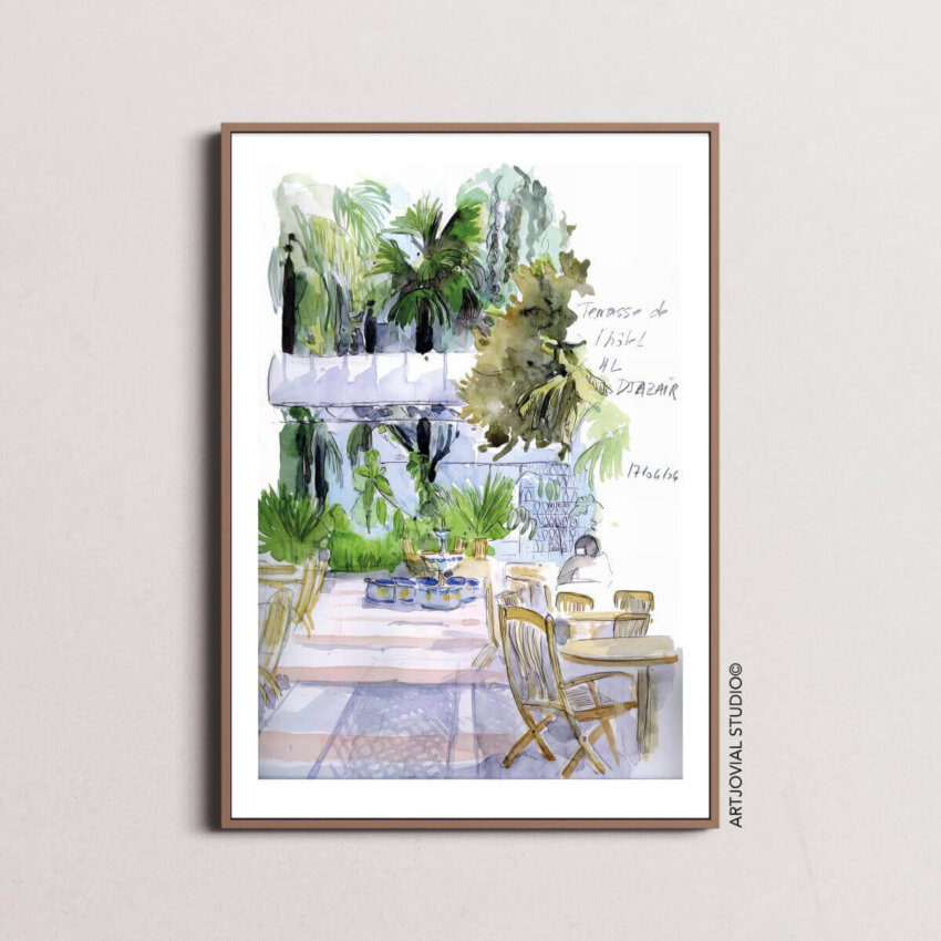 Collection Souvenirs d'Algérie #26 - Terrasse Hôtel Saint-George Alger